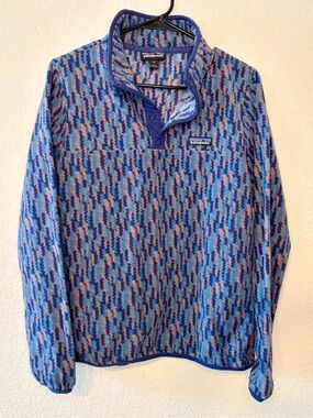 Patagonia Blue Multi-Color Snap-T Fleece Pullover